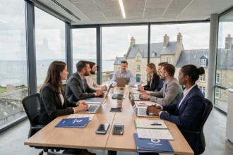Cabinets de recrutement dans le Finistère : vue d'ensemble d'une agence professionnelle avec des recruteurs en réunion